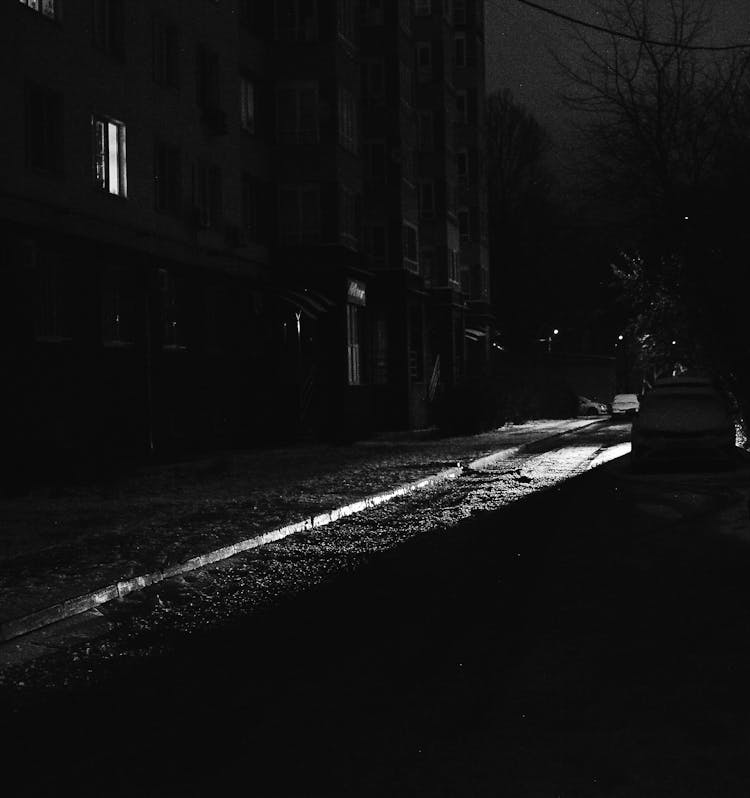 Darkness On Street At Night