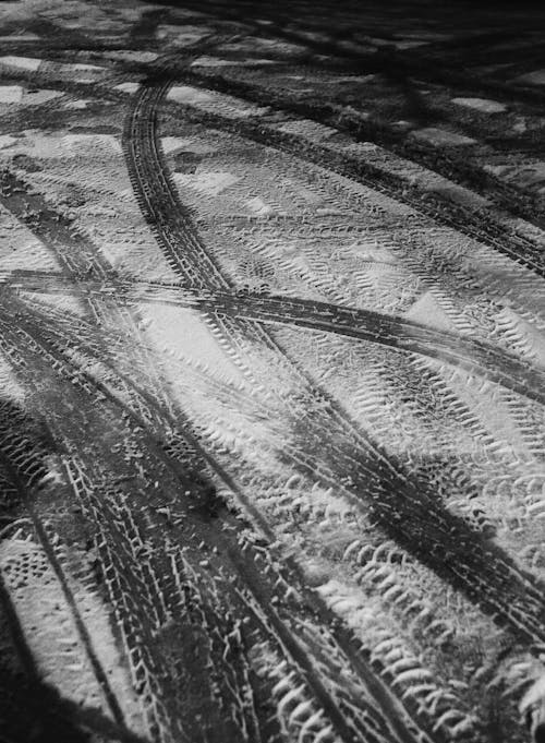 Tyre Prints in Snow 
