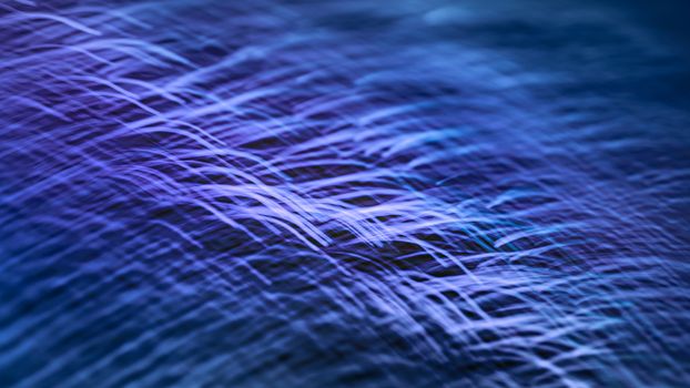Abstract image featuring dynamic blue light trails creating a cyberpunk aesthetic.