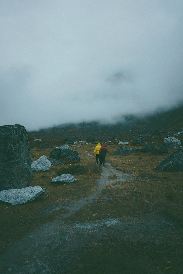 Overcast Over Footpath Among Stones