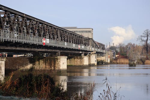 Steel Bridge Over River