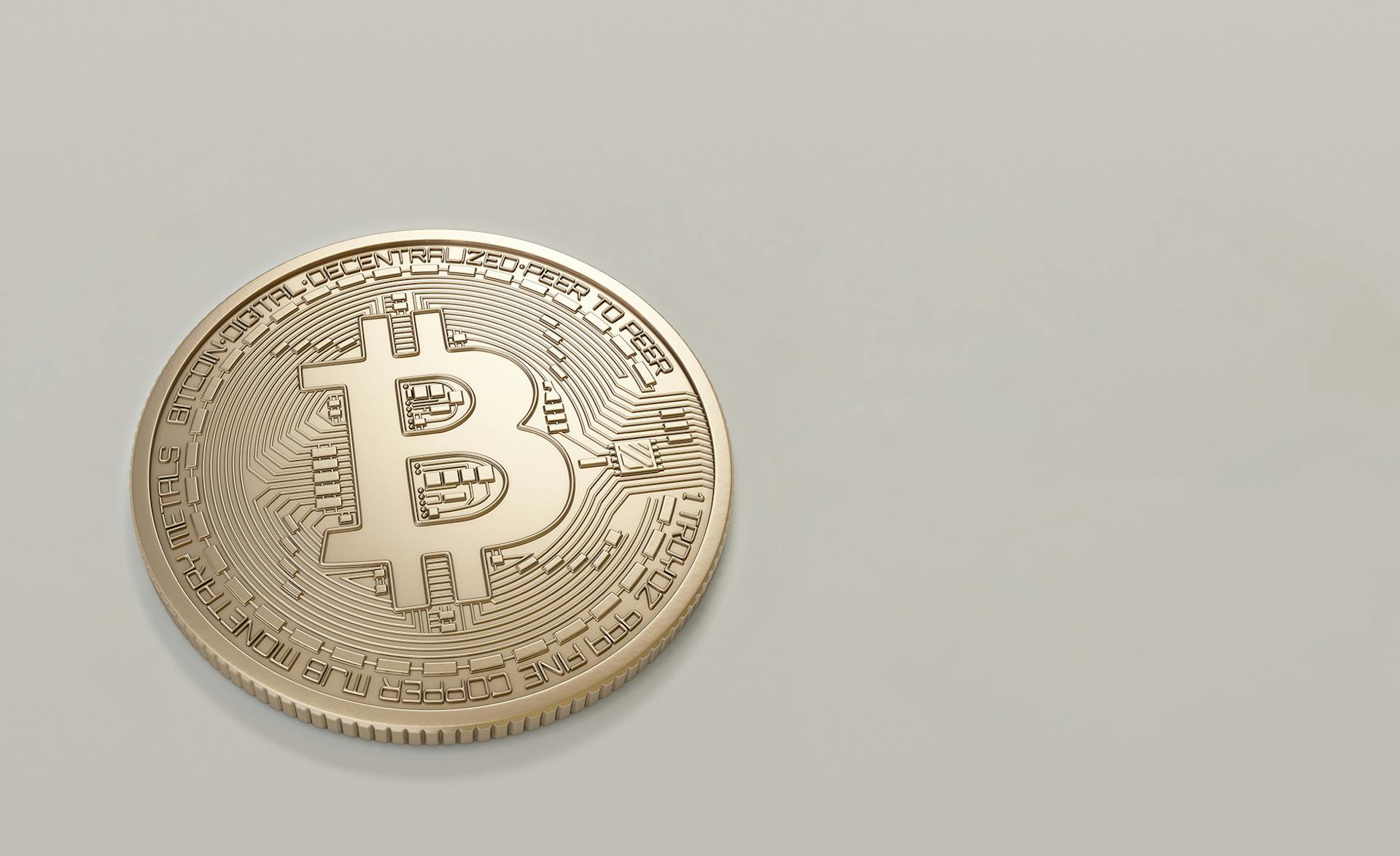 Round Gold-colored Bitcoin