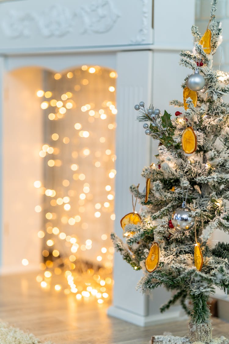 White Christmas Tree With Ornaments