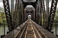 Railroad on a Steel Bridge