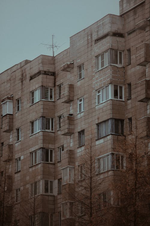 A Brown Concrete Building