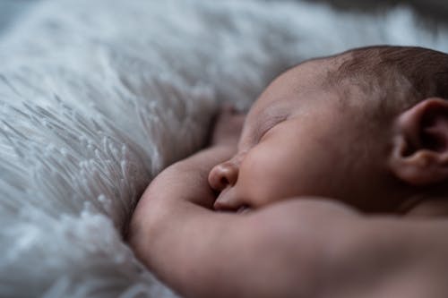 Close-Up Photo of Newborn Sleeping