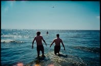 Three Men Going into the Sea