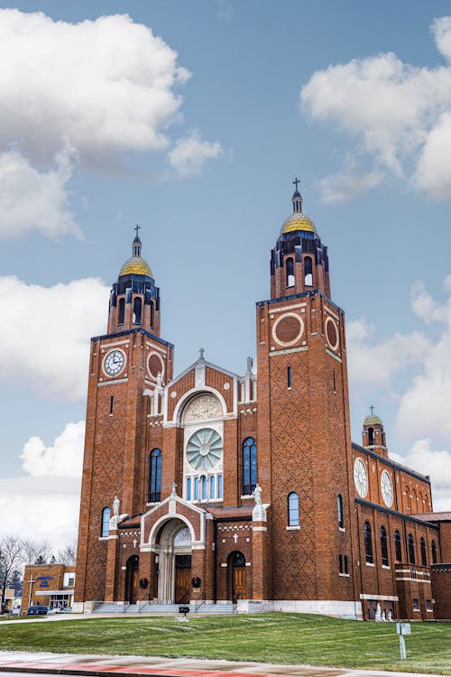 Facade of a Brown Church 