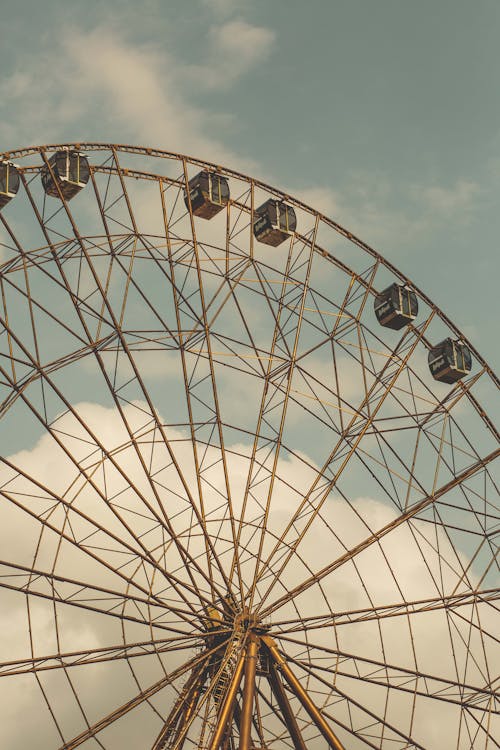 White Ferris Wheel Under the Sky