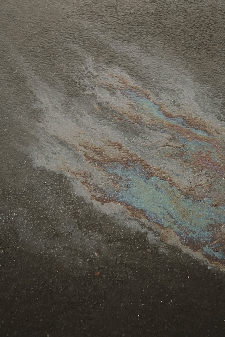 Colorful Puddle On Ground