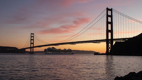 Foto stok gratis california, Fajar, jembatan
