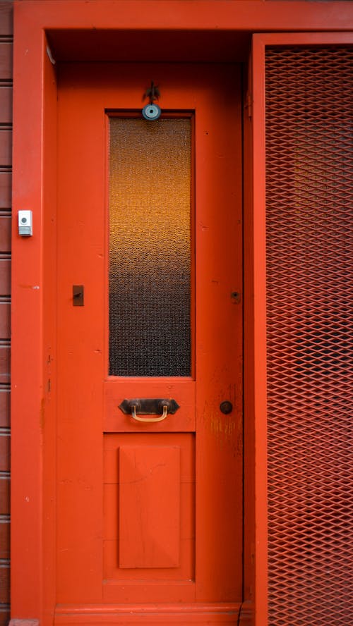 Immagine gratuita di avvicinamento, maniglia della porta, porta in legno