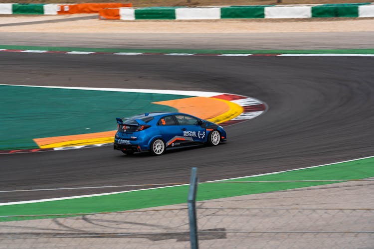 A Racecar On A Race Track