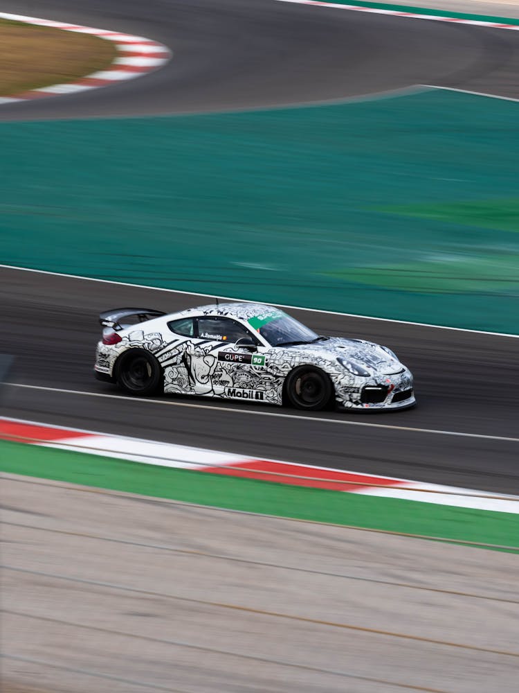 A Racecar On A Race Track