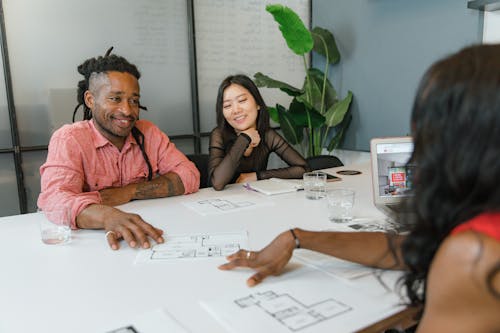 People Brainstorming in Office 