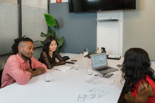 Free People Brainstorming in Office  Stock Photo