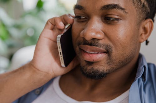 Man Talking on Phone