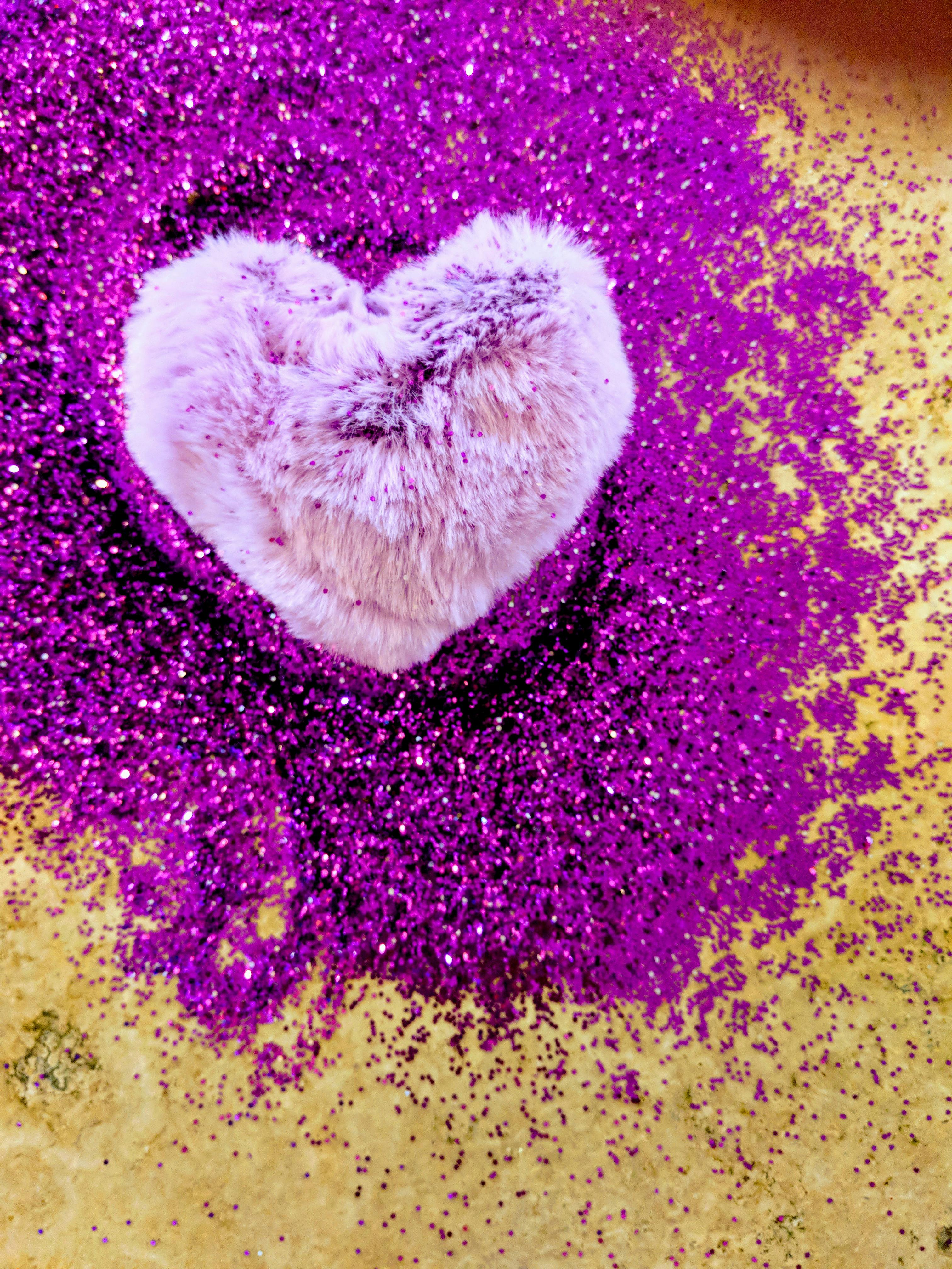 Free stock photo of glitter, purple heart