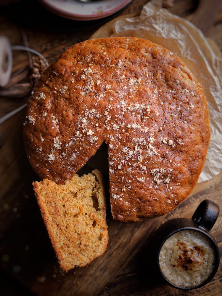 Freshly Baked Cake And Coffee