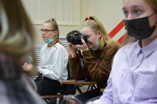 Free stock photo of journalism, young girl