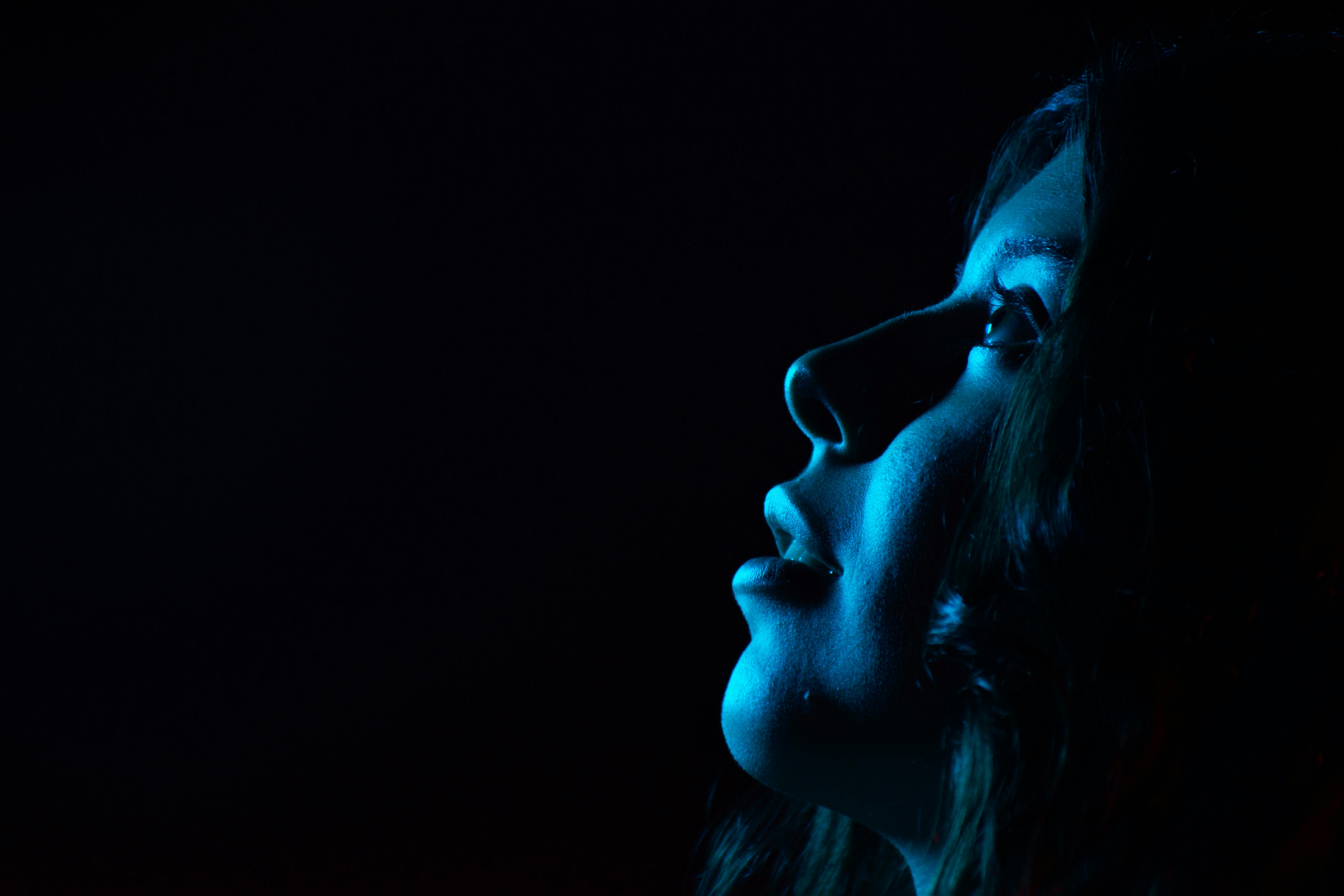 Black Man In Blue Light Stock Photo, Picture and Royalty Free Image. Image  9700142.