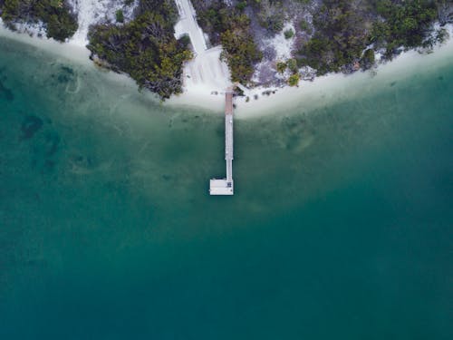 Aerial Photography of Dock on Body of Water