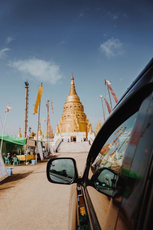 Brown Hindu Temple Under Blue Sky