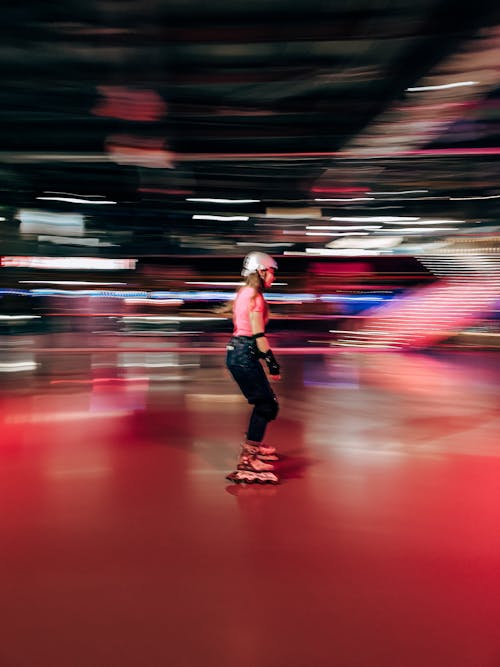 A Woman Doing Roller Skating