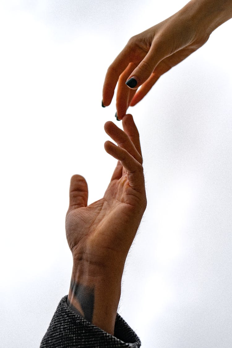 Close Up Of Man And Woman Hands