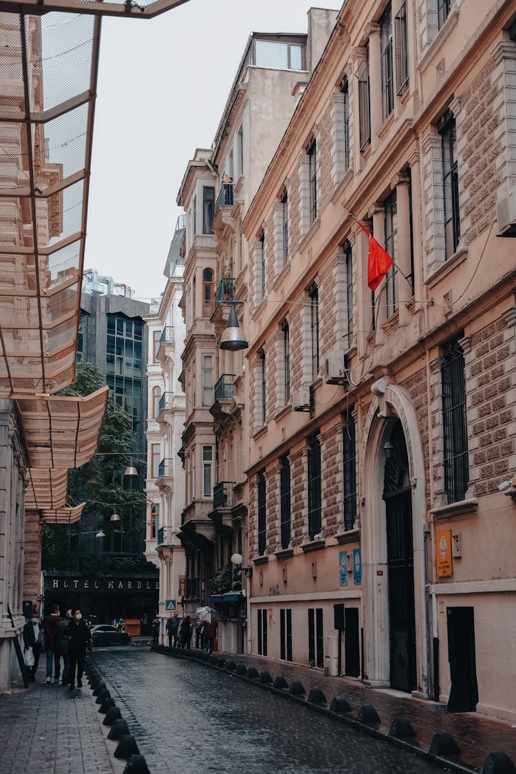 Street In City After Rain