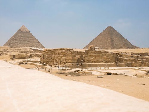 Pyramid of Giza in the Middle of Desert