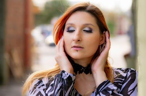 Close Up Photo of Woman with Eye Makeup