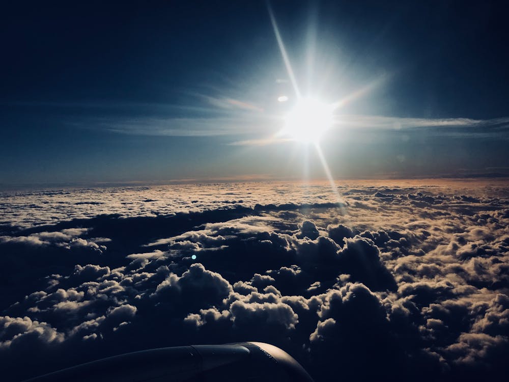 Photos gratuites de ciel, de l'avion, nuages