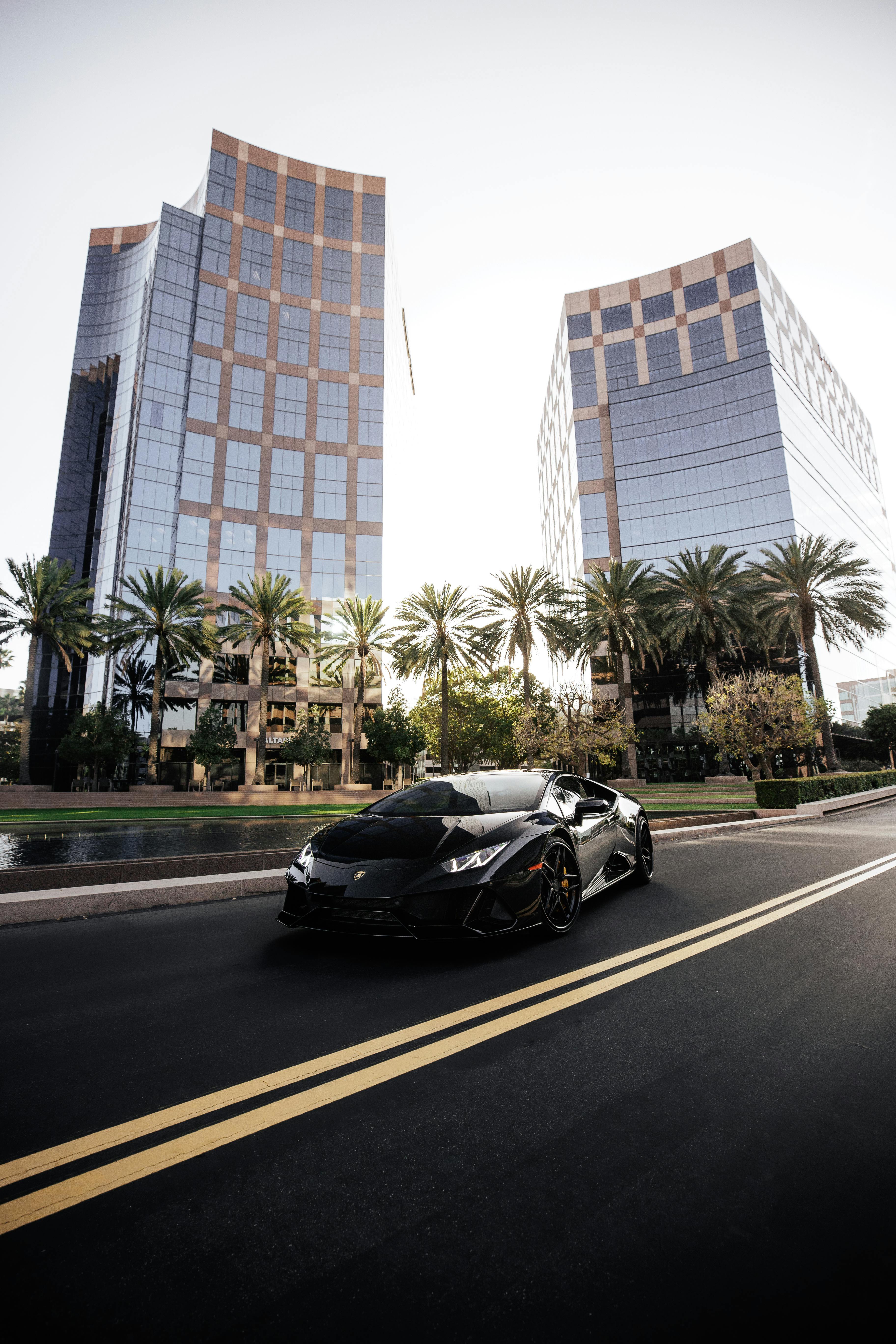 A Black Sports Car on the Street · Free Stock Photo