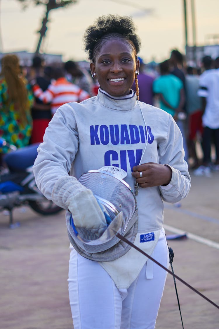 Smiling Woman In Sports Gear