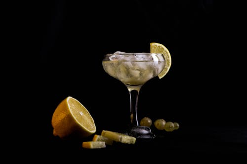 Free Cocktail with Lemon Garnish Stock Photo