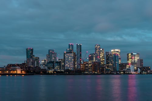 City Skyline during Night Time