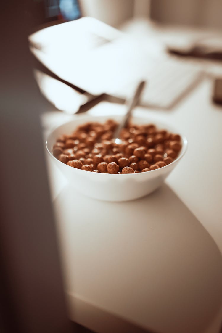 Bowl Of Cereal On Table