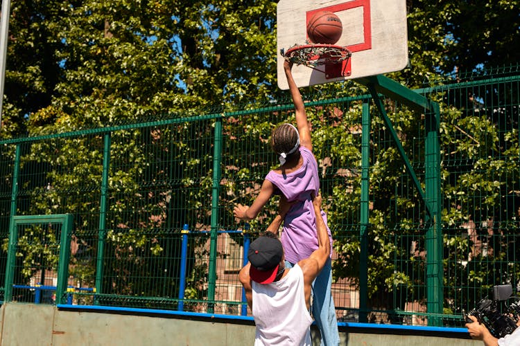 Men Playing Basketball 