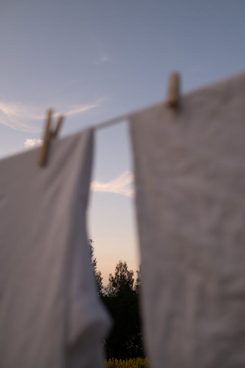 Clothes Line with Wooden Clips