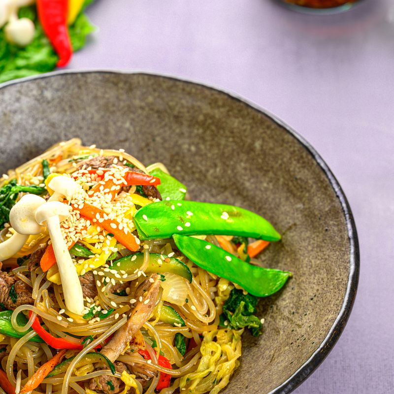 Canned Tuna Noodle Stir-Fry with Peas
