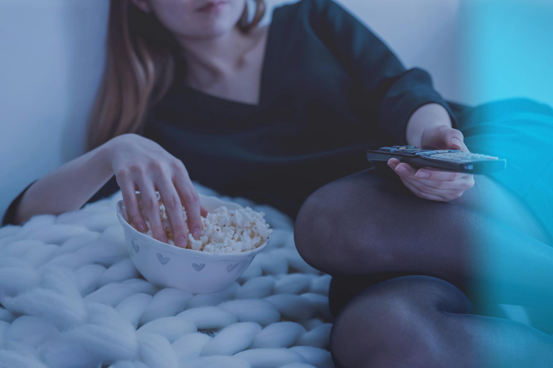 Girl watching TV