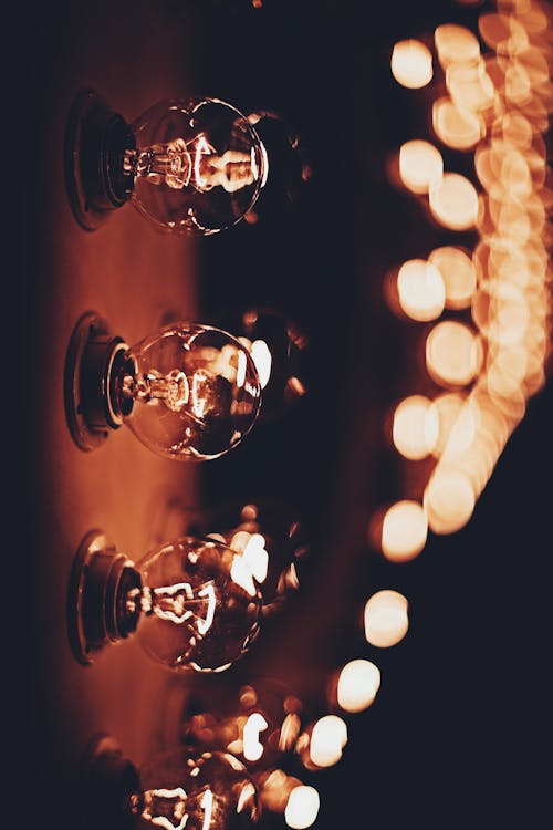 Close-up Photography of Three Bulbs