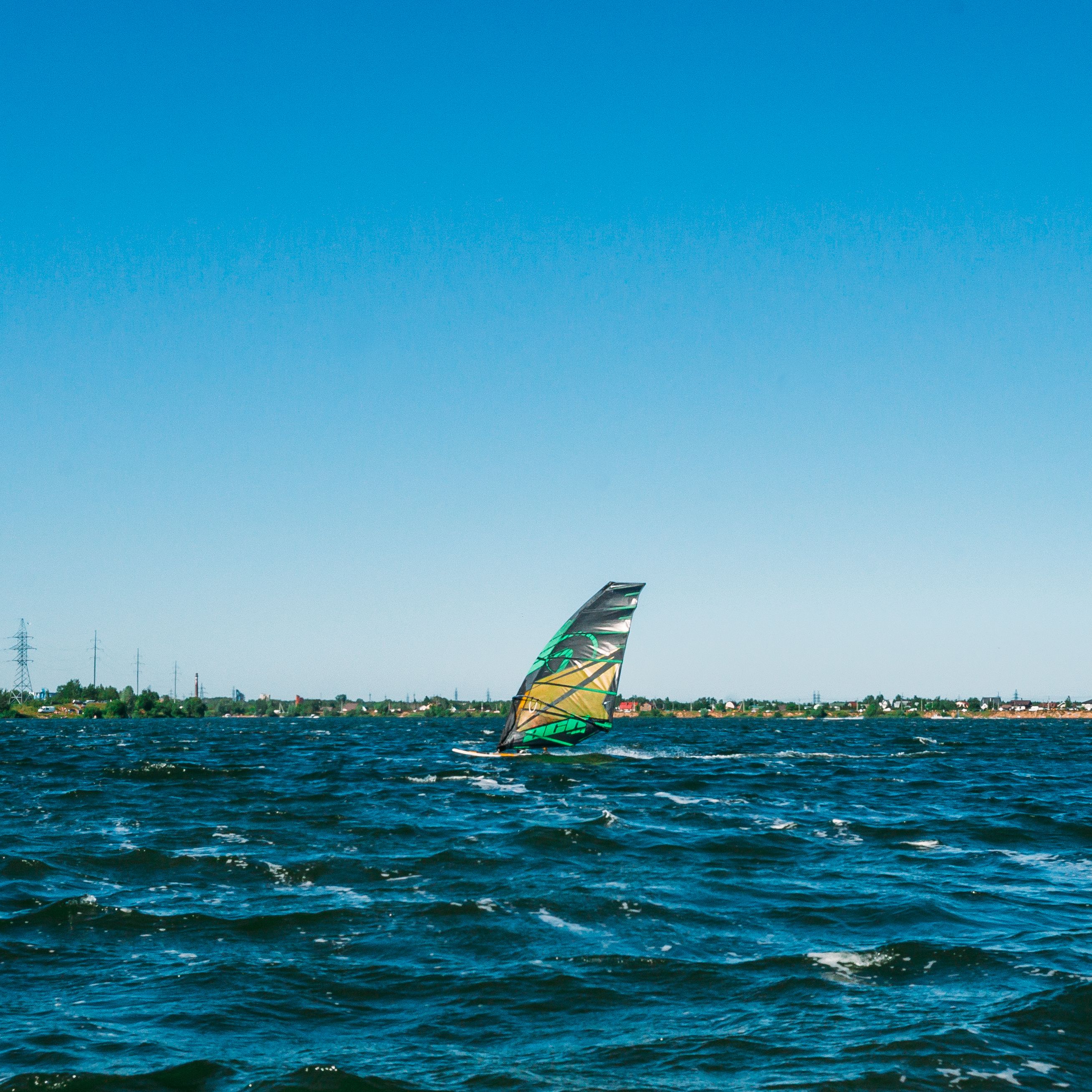 Sailboat Floating on the Sea