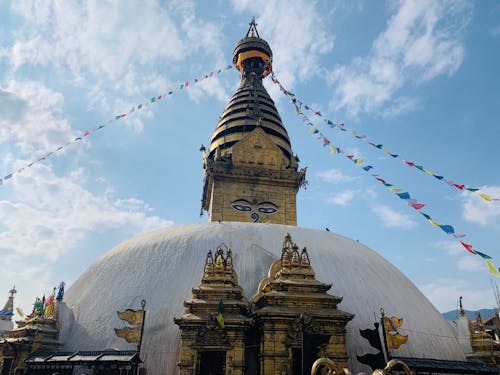 Buddha Temple against Blue Sky