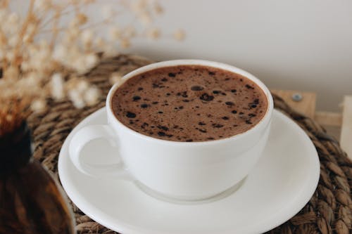 Free Cup with a Cappuccino Stock Photo