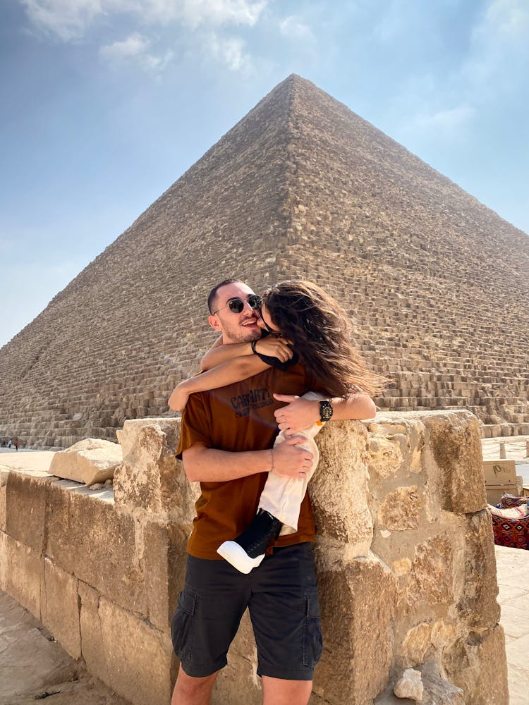 A Couple At The Great Pyramid Of Giza