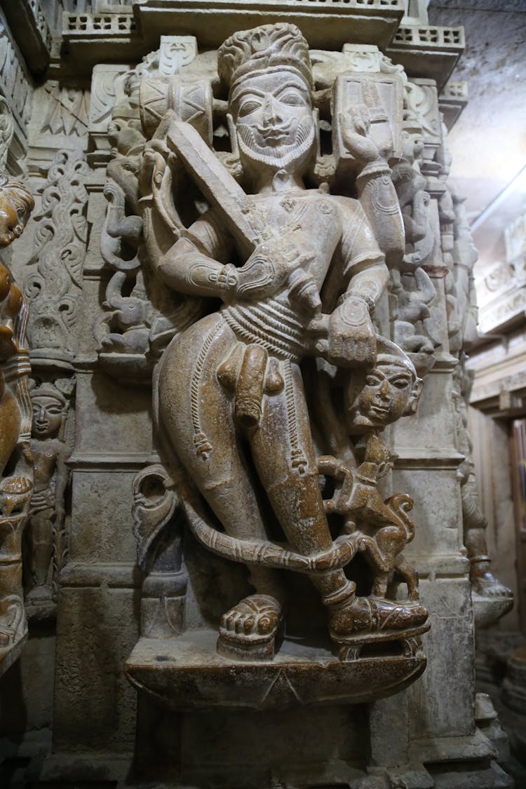 Stone Sculpture Of Hindu Deity