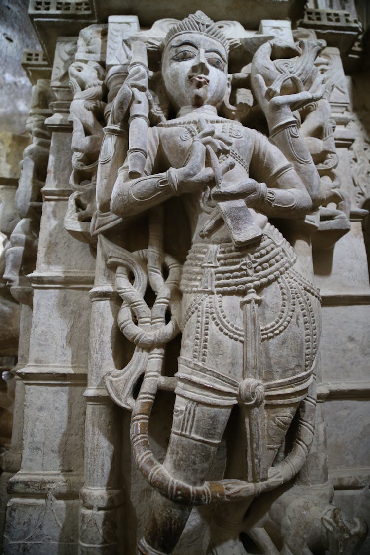 Stone Sculpture Of Hindu God