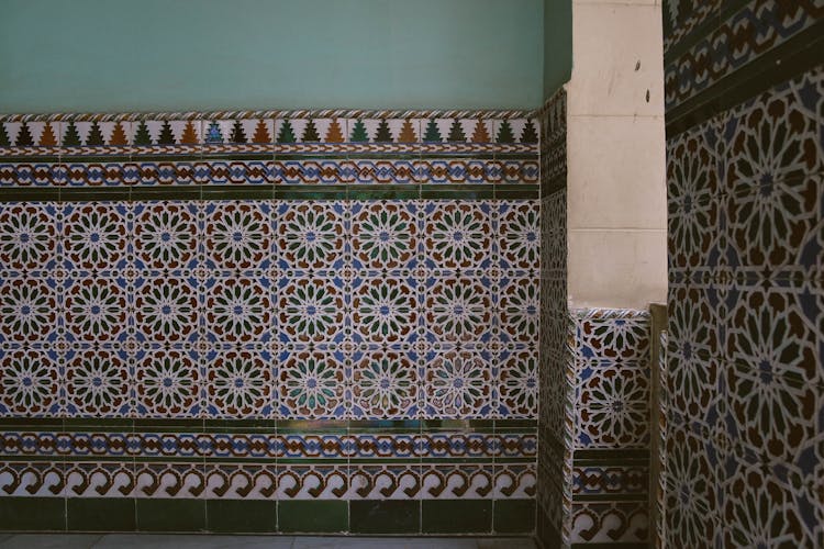 Room With Multicolored Wall Tiles